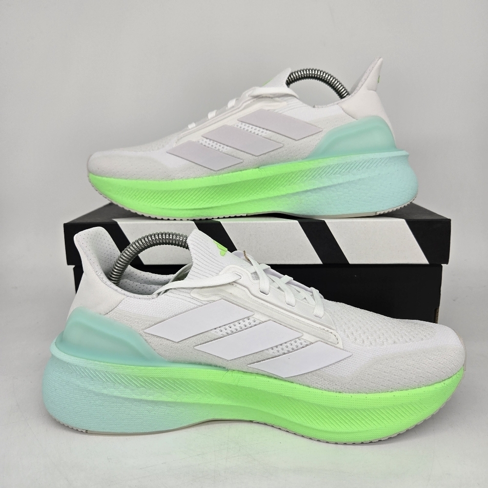 New Adidas UltraBoost 5X White Lime Burst JQ2927 Women's Running Shoes Size 7.5 - Picture 4 of 8